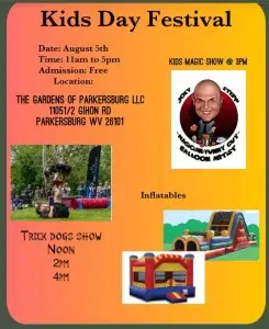 The Gardens of Parkersburg Dog Show for Kids Day Festival